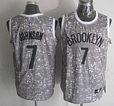 Brooklyn Nets #7 Joe Johnson Gray City Luminous Stitched Jersey,baseball caps,new era cap wholesale,wholesale hats